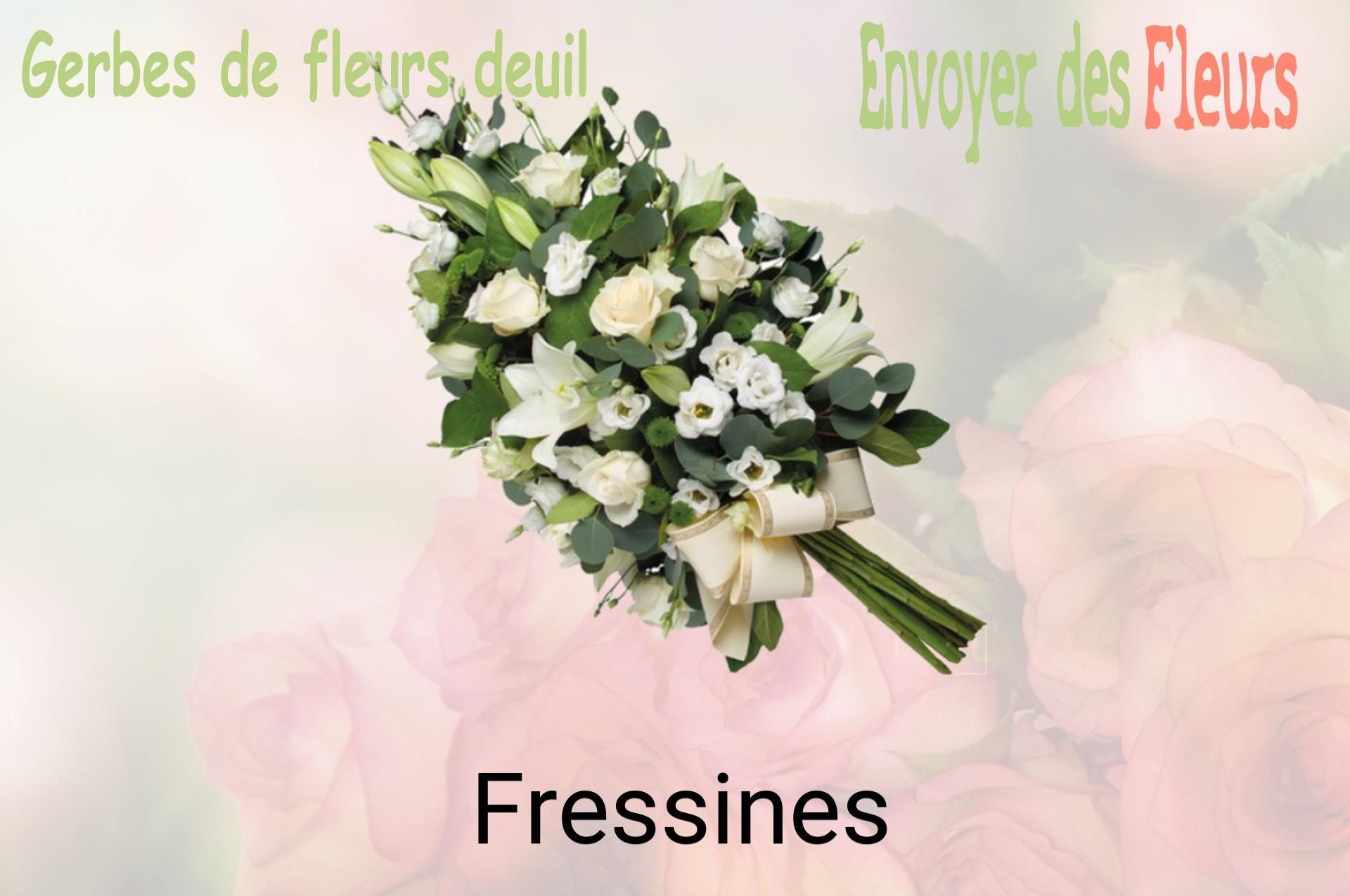 Gerbe de fleurs de deuil livrée à Fressines
